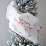 【SALE】お菓子のクリスマス🦄🍭タペストリー/ピンク×ホワイト🍪