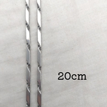 【20cm】 ステンレス製　デザインチューブチェーン　シルバー
