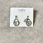 ぷっくり三角 クリアカラー ゴールド シルバー ピアス　イヤリング　アクセサリー　カジュアル　上品　おしゃれ　高見え　オフィス　入園 卒園　入学 卒業　プレゼント　金アレ 金属アレルギー