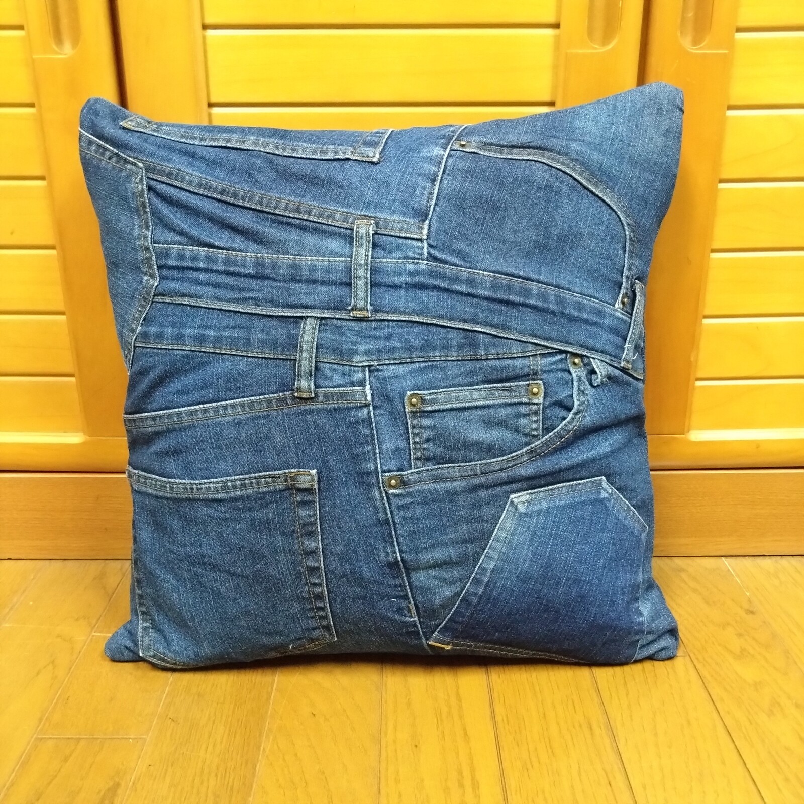 ♥専用です　デニムリメイク クッションタグ 62dcc7794f8bcf74af8a355930afcb