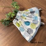 ショート丈アームカバー🍀北欧風フォレストサークル柄ブルー