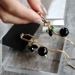 組み合わせ自由♢ black×Green♢earring or pierce  
