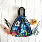 持ち手付き　巾着袋　お道具袋　給食袋　巾着　御朱印帳　文房具　入園　入学　通園　通学　男の子　女の子　保育園　幼稚園　小学校　幼児　小学生　大人　巾着バッグ　巾着ポーチ　おむつ　#minne_new