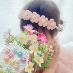 ぷっくりお花のヘアバンド
