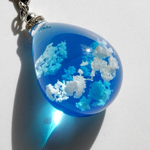 雲レジン☆清々しい青空☆tear drop6☆オススメの紐ペンダント