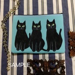 原画◉黒猫のタブレットケース①◉イラスト◉絵画◉アート◉文房具
