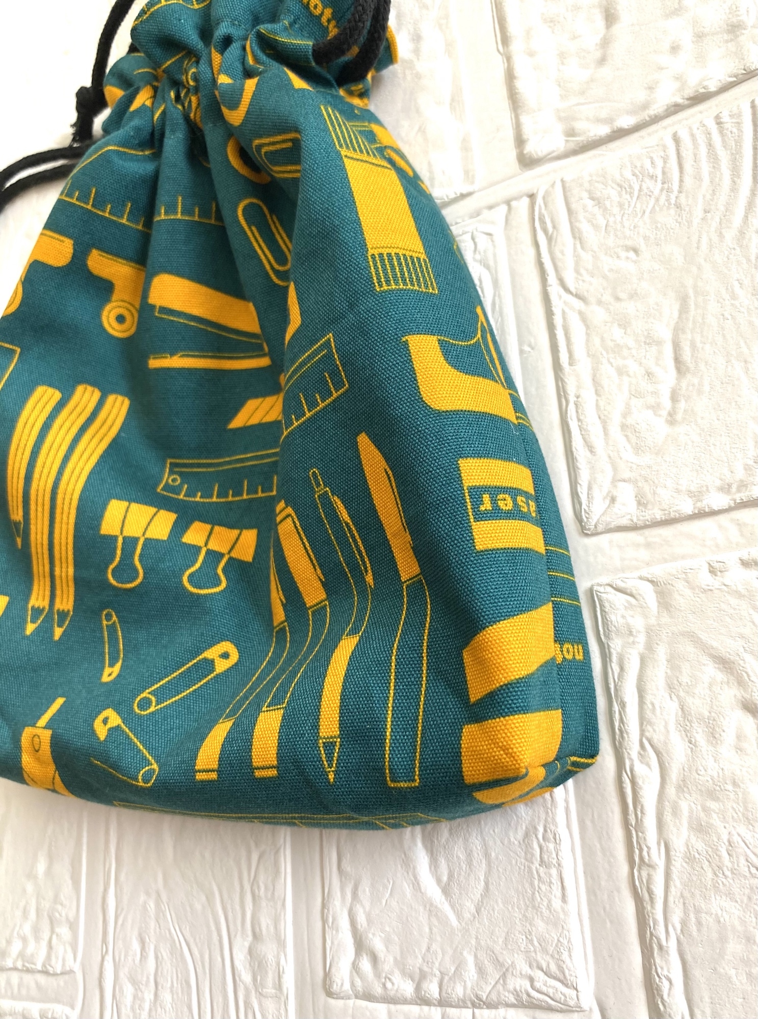 持ち手付き巾着袋 お道具袋 算数セット 給食袋 巾着 持ち手付き 入園