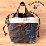 tuttifun＊デニムのCross - 巾着バッグ