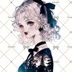 【I124】teatea.オリジナル 人物ステッカー