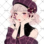 【I142】teatea.オリジナル 人物ステッカー