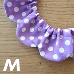猫首輪《M》ポルカドット ライラック