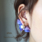 コットンパールと花びらピアス/イヤリング