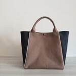 ☆sun-0111様専用様専用☆トートバッグ 横マチML  ブラック×アイスグレー 倉敷帆布