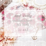  【C-45】Red Doily