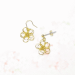 ワイヤーフラワーのピアス　Wire Flower pierce