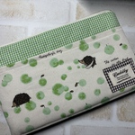 お薬手帳ポーチ　フラットポーチ　ファスナーポーチ