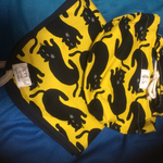 【夏休み特別セール】ワンマイルバッグ、お弁当包み、オマケ付き（黒猫いっぱいイエロー）