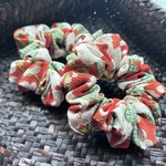 3.着物リメイク シルク 和柄シュシュ2個set ●kimono hair Accessories●Japan souvenir