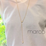 コットンパールの大人エレガンスなY字ロングネックレス