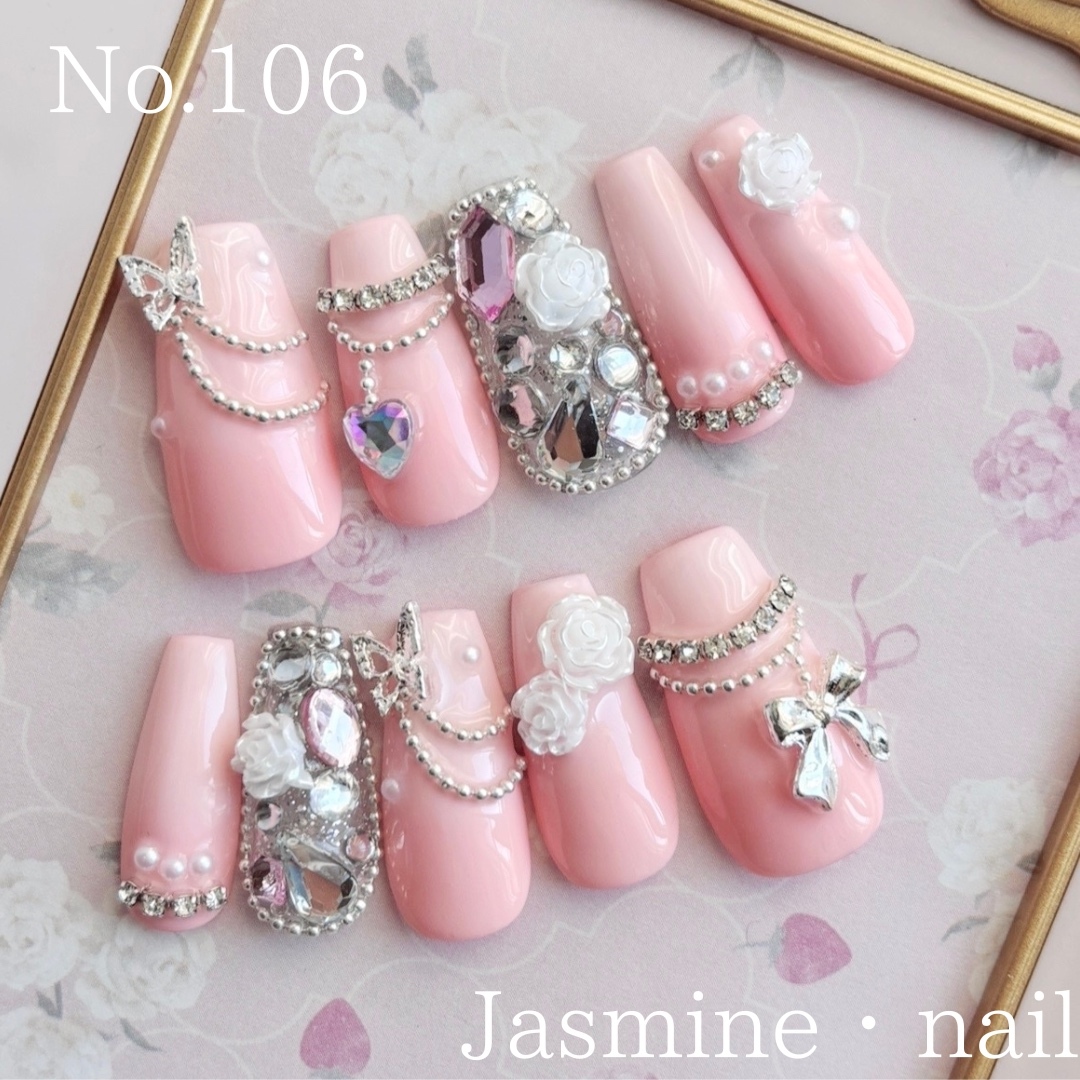 再制作分】ネイルチップ ニュアンスネイル 親指2本 - Cunite