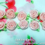 葉っぱ付巻き薔薇サーモンピンク20個セット＜再販！＞
