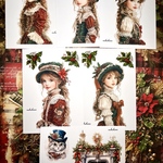 nohohons 人物ステッカー　vintage  girl クリスマス🎄