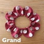 《ザビエルGrand》ティルダ シャンブレードット バーガンディー　猫の首輪