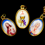 イエス・キリスト 聖母マリア様 メダイ メダイユ 祈り パーツ イタリア◆