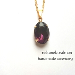 vintage dark red night necklace
