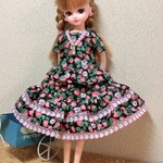 リカちゃん＊セットアップ　ストロベリー　黒