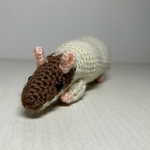 あみぐるみ ねずみ🐭 茶色 キャップド