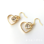 ねことハートのピアス