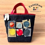 tuttifun＊maru ・sikaku - denim bag