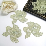 20枚  ラメ入り  ケミカルレース  刺繍  お花 モチーフ   ハンドメイド パーツ 手芸 素材