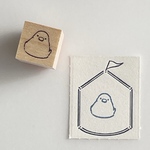 文鳥（正面）　スタンプ【12㎜×12㎜】