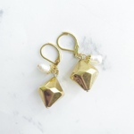 ✴︎ドイツ製　ヴィンテージルーサイト ビーコンピアス・イヤリング✴︎【vintage gold】