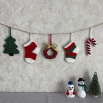 クリスマスのガーランド/オーナメント５点セットB