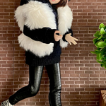 ラビットボアベスト☆ドール洋服(着せ替え服)リカちゃんブライスの洋服(白)ジレ、防寒着