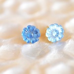 VINTAGE ブルーデイジーのピアス