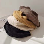 秋冬向け　シンプル  コットンスエード   ライトフライトキャップ  ＜全4色＞