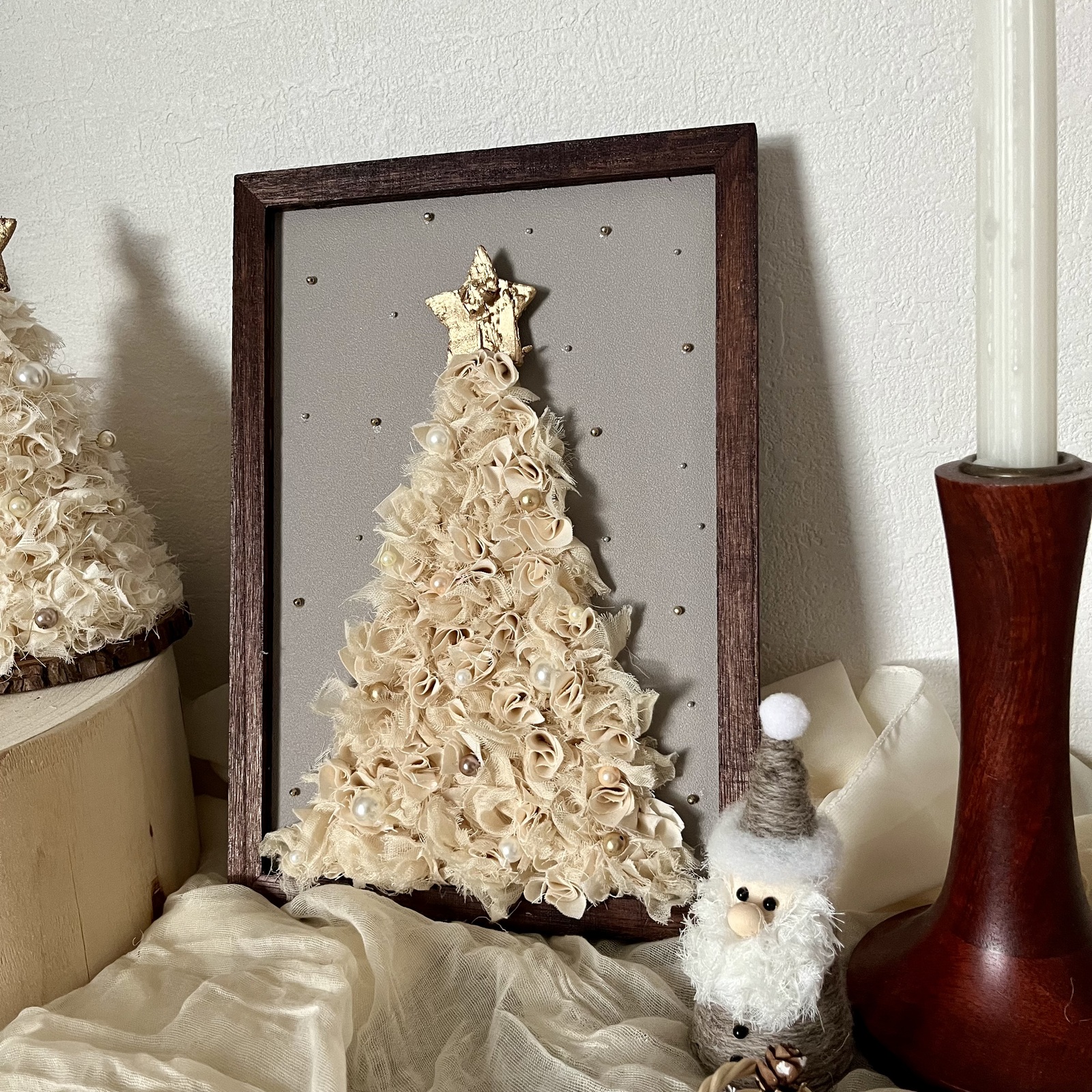 送料込 ⭐︎ アンティーク調 壁掛け クリスマスツリー 壁掛けツリー＊】White クリスマスツリー ツリー - zakkymarket
