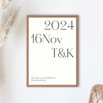 🤍パネル納品！シンプルで上品なウェルカムボード！最短１日以内に発送✨