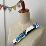 水筒ショルダー肩紐カバー カラフルな柄/生成り　再1