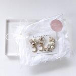 【 特集掲載 】ホリデーセット2025　クリスマスの夜に煌めく星のクリスタル3点セット　イヤリング　ピアス　イヤーカフ　ラッピング　クリスマスプレゼント　月　ビジュー　クリスマスコフレ　コフレ　