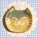 猫の顔の小皿