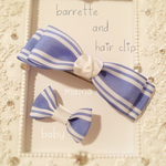 親子でお揃いに♡ヨーロッパ製リボンのバレッタ&ヘアクリップのセット♡(brise)