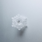 雪、ついてるよ　no.19 雪の結晶　ピンブローチ　多重星形角板