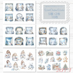 【DP191】デザインペーパー ホワイトウィンター ウィンドウ コラージュシート