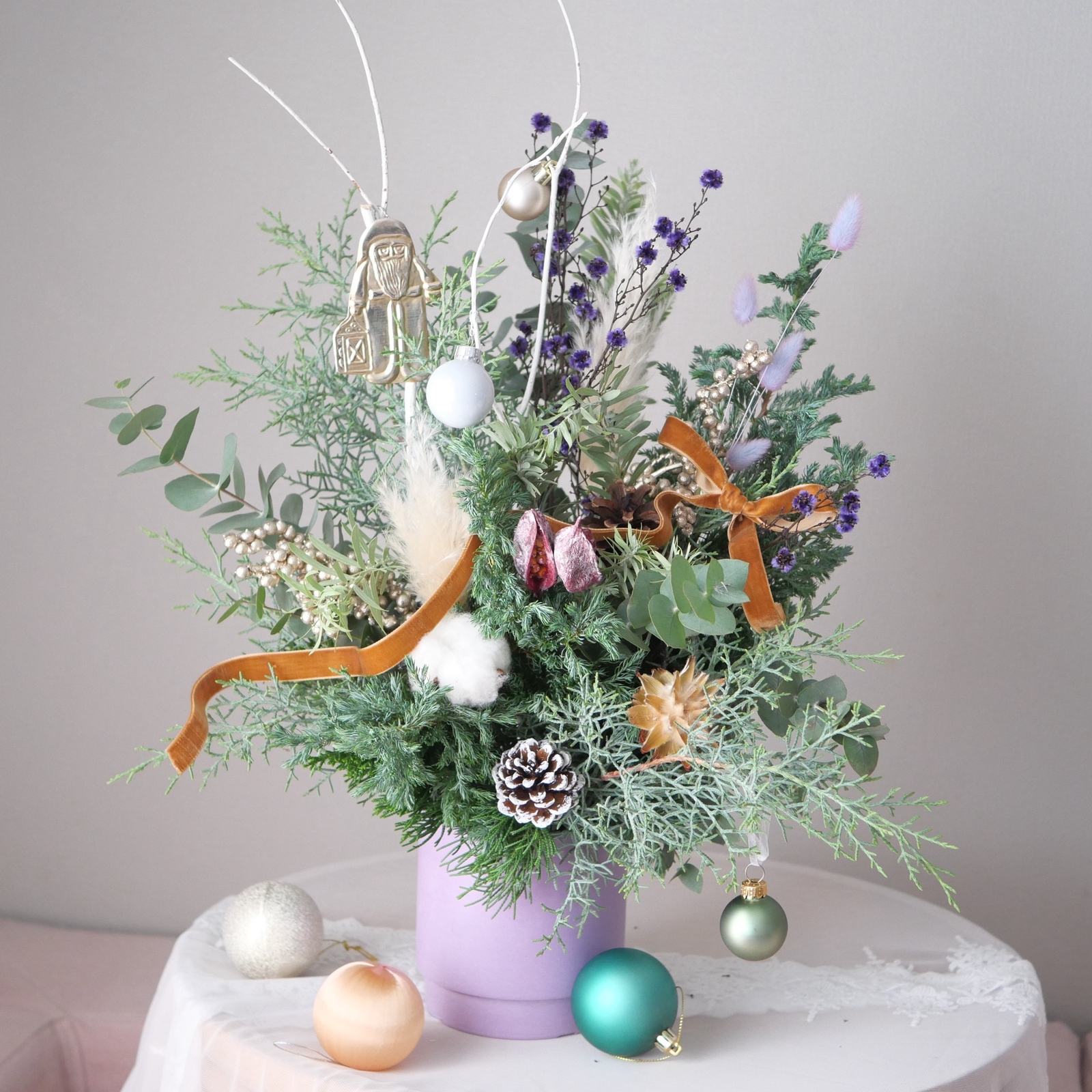 ドライフラワー】かすみ草のナチュラルリース - lafeuille-tokyo