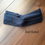 かぎ編み風ニット ヘアバンド
